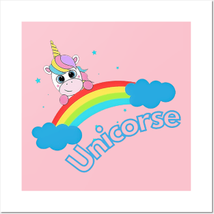 Rainbow Unicorse Posters and Art